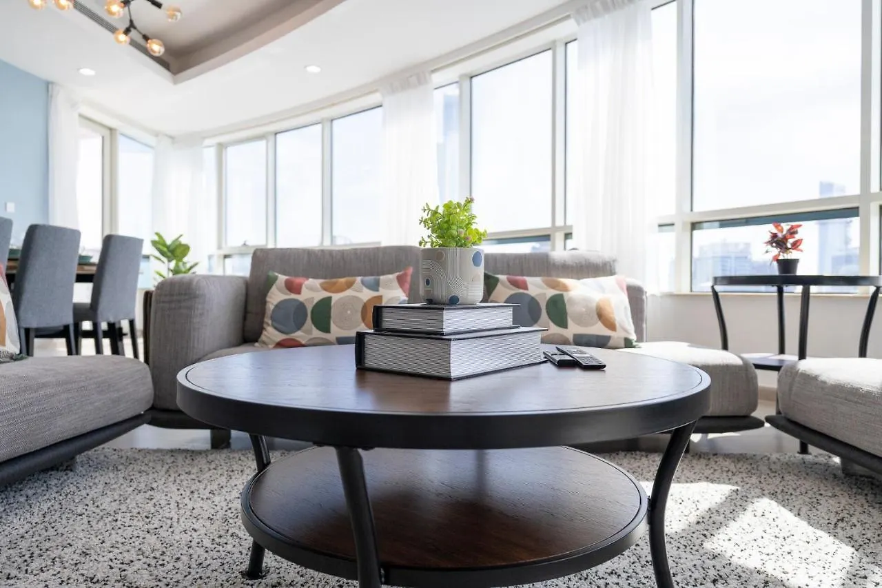 Apartmán Heaven Crest Vacation Homes Dubai Marina - 4 Bedroom Suite With Marina View Near Jbr Beach, Free Parking, Wi-Fi, Gym And Pool